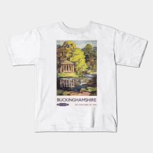 Buckinghamshire - Vintage Railway Travel Poster - 1950s Kids T-Shirt